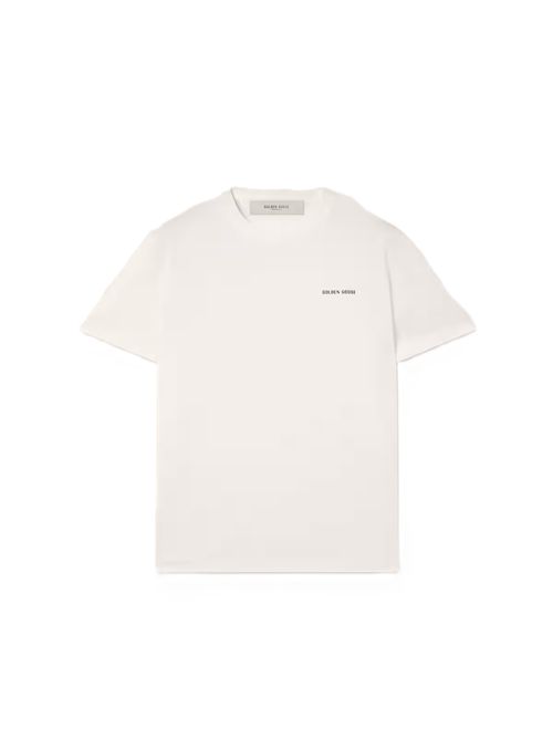 Golden goose T-shirt da Uomo in jersey di cotone color bianco vintage Golden Goose | GMP01220P00238010363